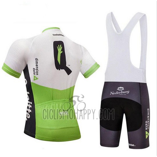 Dimension Data Cycling Jersey Bib Short 2018 Short Sleeve White and Green